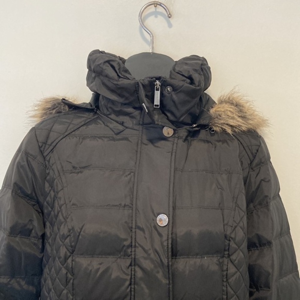 London Fog Black Down Puffer with Detachable Faux Fur Hood Size M… - Picture 7 of 15